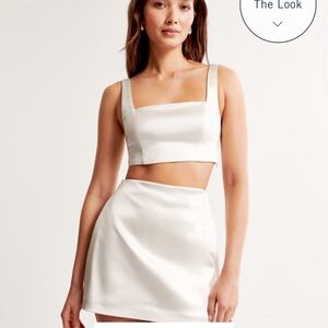Abercrombie White Satin Set